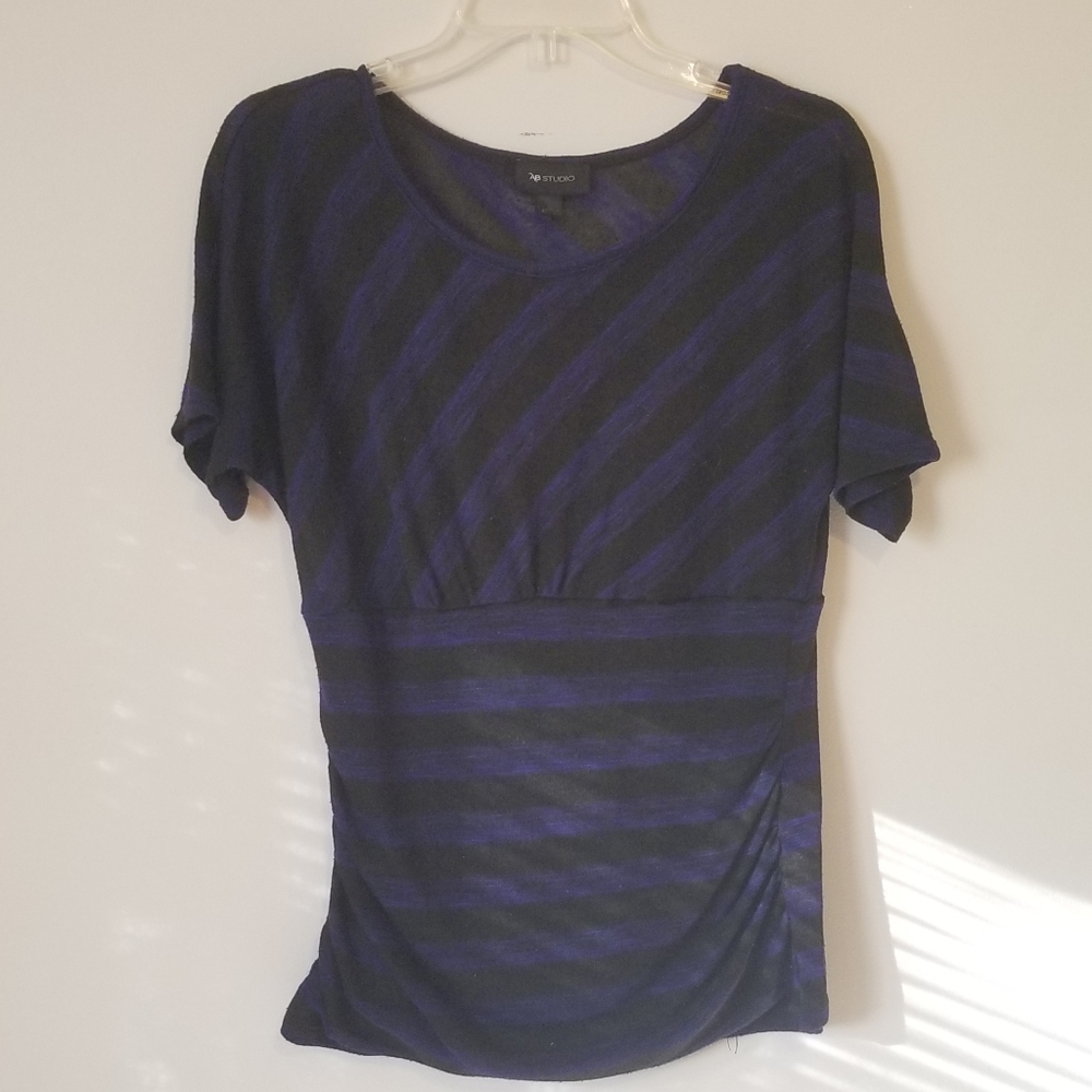 2/$10 Purple and black striped shirt